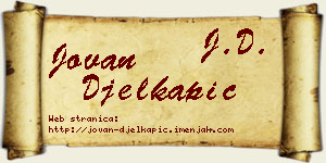 Jovan Đelkapić vizit kartica